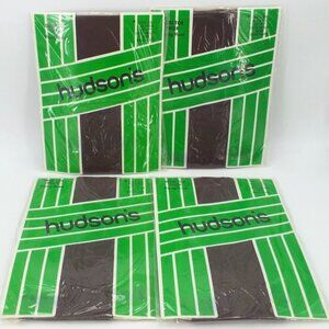 Vintage Hudson's Dark Taupe Demi Toe Sheer Pantyhose Lot of 4 Size B